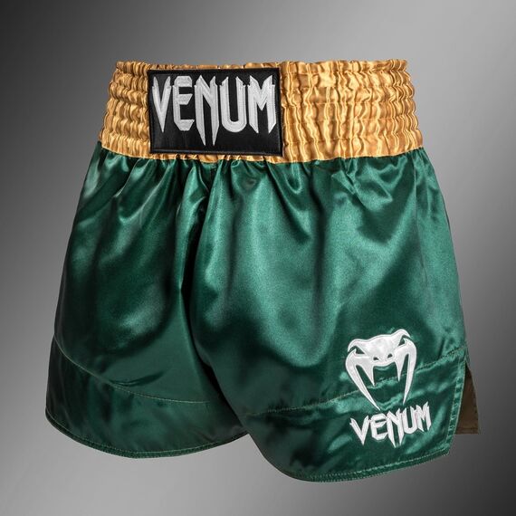 Venum Classic Muay Thai Shorts Green/Gold XL, Size: XL, Colour: Green, 2 image
