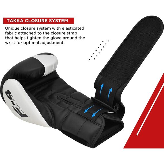 Gants de boxe Rex F4 – Blanc/Noir – 10oz, Couleur: Blanc, OZ: 10oz, 5 image