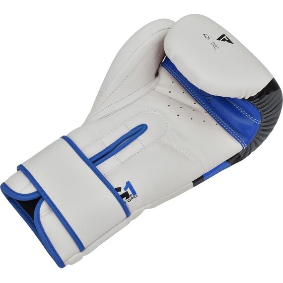 Boxing Gloves RDX F7 Ego – White/Blue – 16oz, Colour: Blue, OZ: 16oz, 3 image