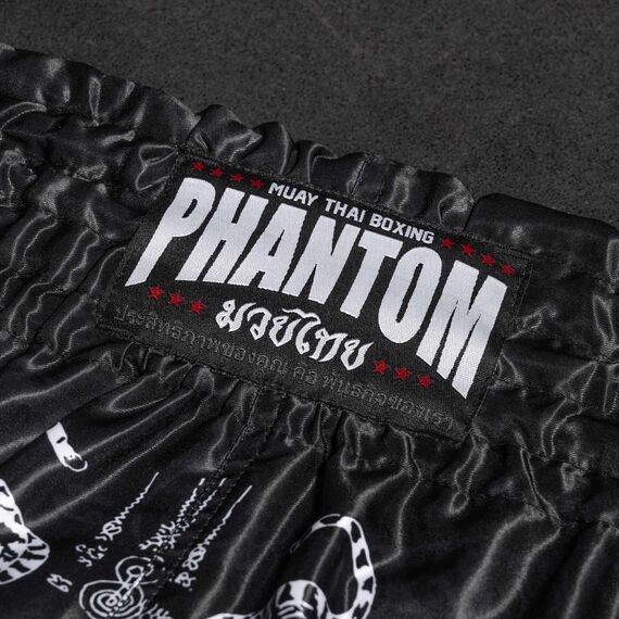 Pantaloncini Muay Thai Phantom Sak Yant – Nero – XXL, Taglia: 2XL, Colore: Nero, 3 image