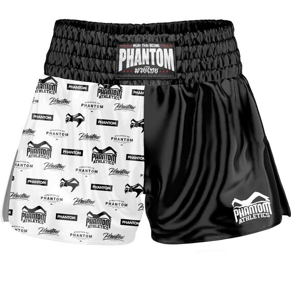 Short Muay Thai Legend Phantom – Nero / Bianco – M, Taglia: M, Colore: Bianco 