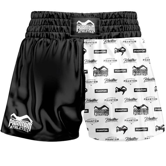 Short Muay Thai Legend Phantom – Nero / Bianco – S, Taglia: S, Colore: Bianco , 2 image