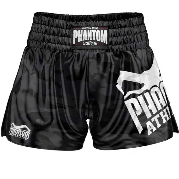 Muay Thai Shorts Team Phantom – Camo – XXL, Size: 2XL, Colour: Schwarz