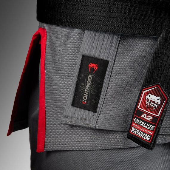 Venum Contender 3.0 Brazilian Jiu Jitsu Gi, Colore: Grigio, Taglia (Kimono): A1.5 164-170 cm, 3 image