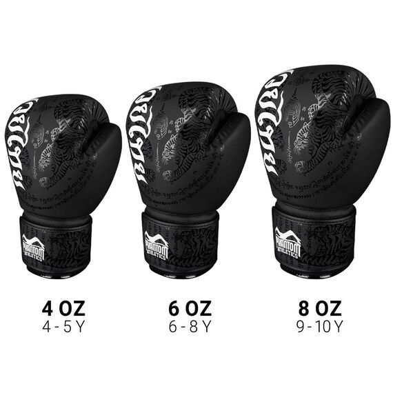 Guantoni da boxe Muay Thai per bambini Phantom – 6 oz, Colore: Nero, OZ: 6oz, 2 image