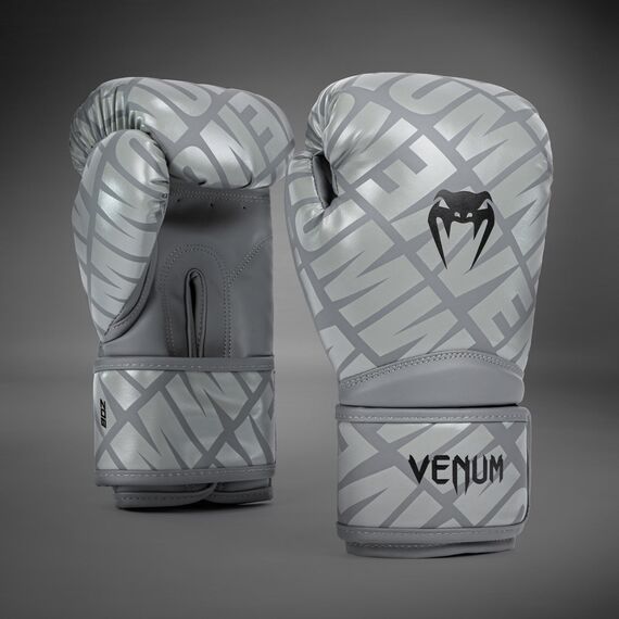 Gants de boxe Venum Contender 1.5 XT – Gris / Noir – 16 oz, Couleur: Gris, OZ: 16oz