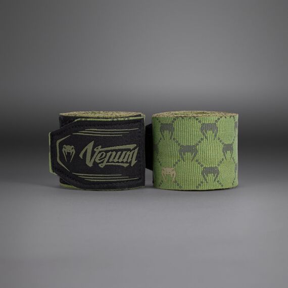 Bendaggi da boxe Venum Monogram Hand Wraps Advanced – Khaki – 2.5 m, Colore: Khaki, Lunghezza: 2.5m