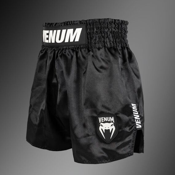 Muay Thai Shorts Venum Classic Evo – Black/White – L, Size: L, Colour: Schwarz, 4 image