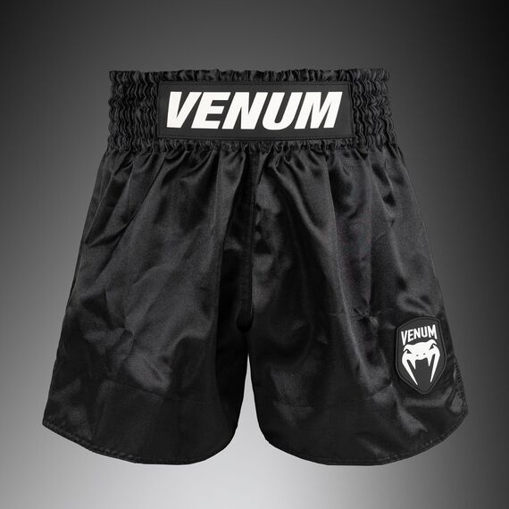 Muay Thai Shorts Venum Classic Evo – Black/White – XL, Size: XL, Colour: Schwarz