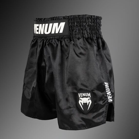 Muay Thai Shorts Venum Classic Evo – Black/White – XXL, Size: 2XL, Colour: Schwarz, 2 image