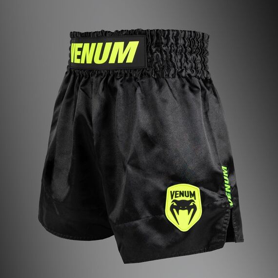 Muay Thai Shorts Venum Classic Evo – Black/Neon Yellow – XXL, Size: 2XL, Colour: Schwarz, 2 image