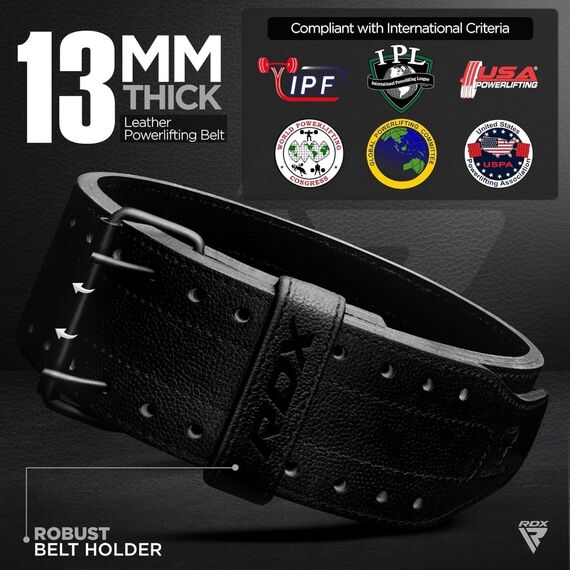 Weight Lifting Belt RDX RD13 13 mm – Black – S, Size: S, Colour: Schwarz, 6 image