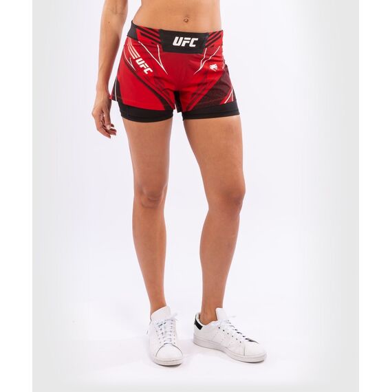 UFC Authentic Fight Night Women's Shorts - Short Fit, Size: L, Colour: Rot, Size: L, 7 image