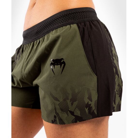 UFC Authentic Fight Week Women's Performance Shorts, Colour: Khaki, Size: L, 3 image