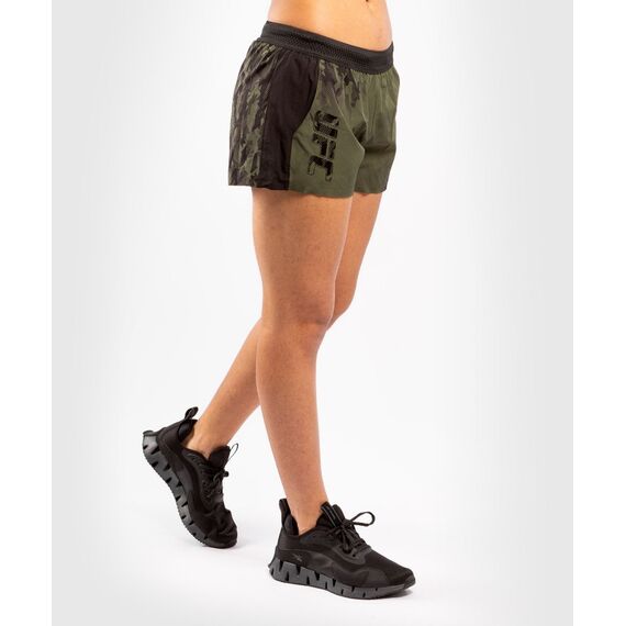 UFC Authentic Fight Week Women's Performance Shorts, Colour: Khaki, Size: L, 4 image