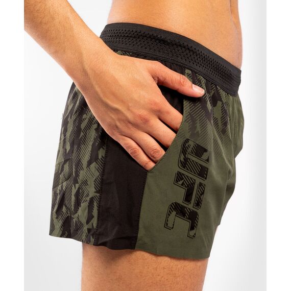 UFC Authentic Fight Week Women's Performance Shorts, Colour: Khaki, Size: L, 9 image