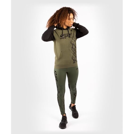 UFC Authentic Fight Week Women's Pullover Hoodie, Colour: Khaki, Size: M, 7 image