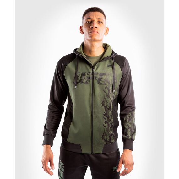 UFC Authentic Fight Week Men's Zip Hoodie, Taglia: L, Colore: Khaki, 9 image