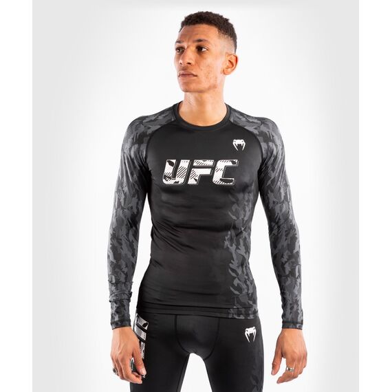 UFC Authentic Fight Week Men's Performance Long Sleeve Rashguard, Colore: Nero, Size: L