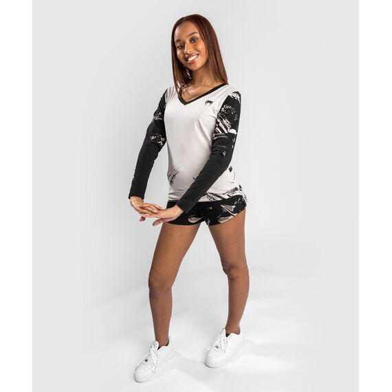 T-shirt de compression manches longues UFC Authentic Fight Week 2.2, Taille: L, Couleur: Blanc