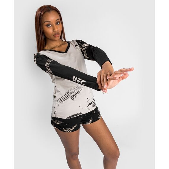 T-shirt de compression manches longues UFC Authentic Fight Week 2.2, Taille: L, Couleur: Blanc, 2 image