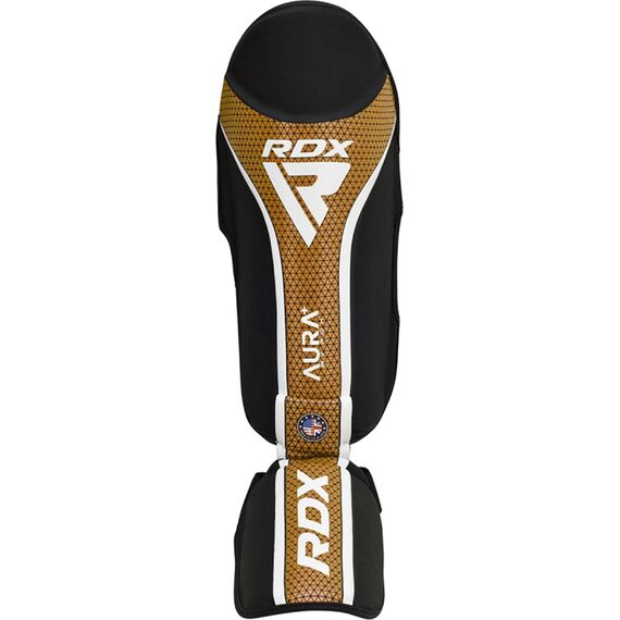 Shin Guards RDX Aura Plus T17 – Black/Gold – S+, Size: S, Colour: Schwarz, 4 image