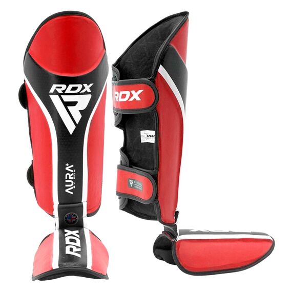 Shin Guards RDX Aura Plus T17 – Red/Black – L+, Size: L, Colour: Rot, 8 image