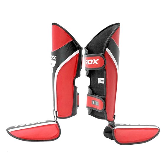 Shin Guards RDX Aura Plus T17 – Red/Black – S+, Size: S, Colour: Rot, 6 image