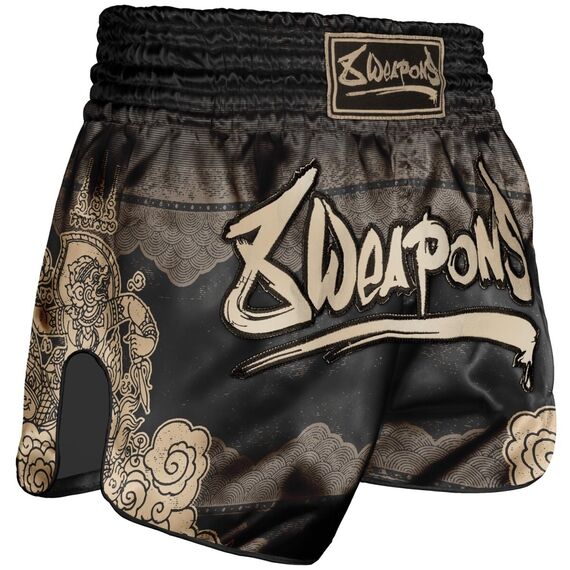 Shorts Muay Thai 8 WEAPONS Hanuman – Noir Or – L