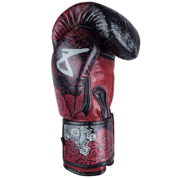 Boxhandschuhe 8 WEAPONS Hanuman Yant – Schwarz/Rot – 14 oz, Farbe: Schwarz, OZ: 14oz, 11 image