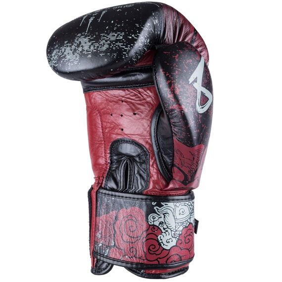 Boxhandschuhe 8 WEAPONS Hanuman Yant – Schwarz/Rot – 14 oz, Farbe: Schwarz, OZ: 14oz, 8 image