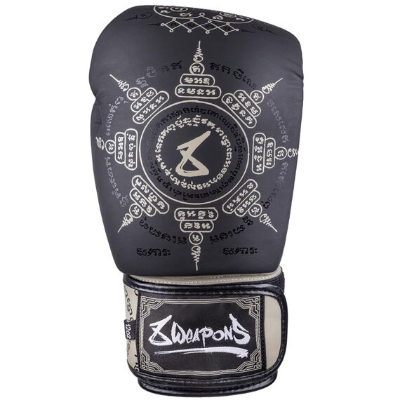 Boxhandschuhe 8 WEAPONS Yant – Schwarz/Sand – 10 oz, Farbe: Schwarz, OZ: 10oz, 5 image