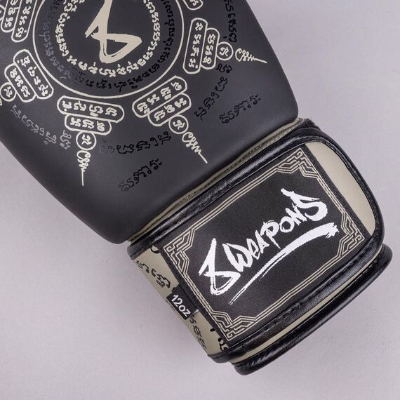 Boxhandschuhe 8 WEAPONS Yant – Schwarz/Sand – 16 oz, Farbe: Schwarz, OZ: 16oz, 4 image