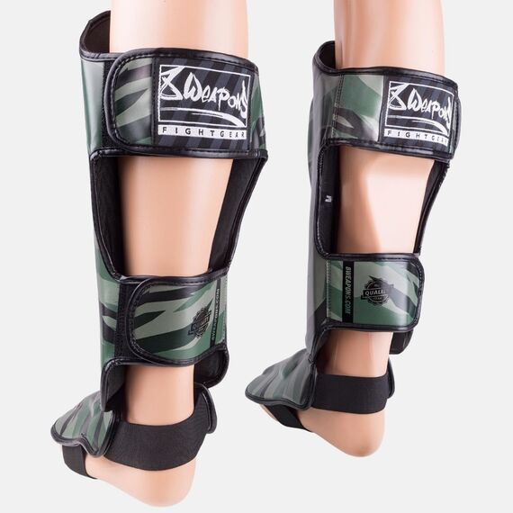 Protège-tibias 8 WEAPONS Unlimited 2.0 – Woodland Camo – XL, Taille: XL, Couleur: Camouflage, 7 image