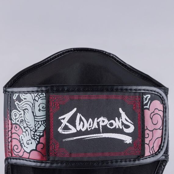 Protège-tibias 8 WEAPONS Hanuman Yant – Noir/Rouge – M, Taille: M, Couleur: Noir, 12 image