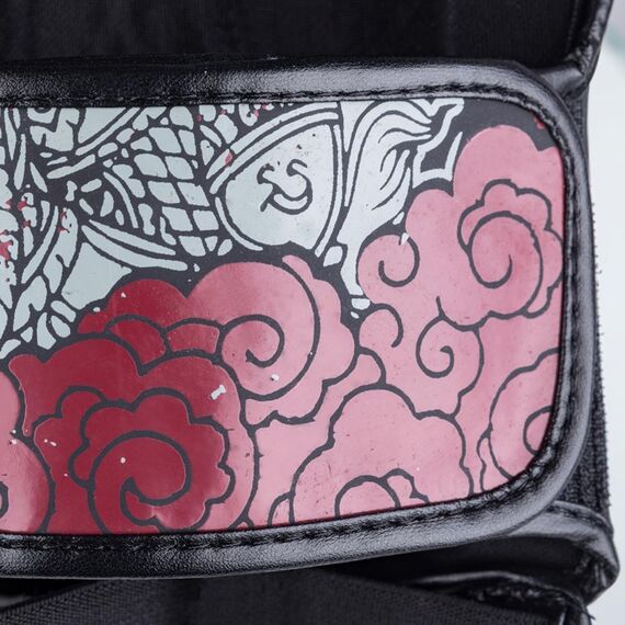 Protège-tibias 8 WEAPONS Hanuman Yant – Noir/Rouge – XL, Taille: XL, Couleur: Noir, 2 image