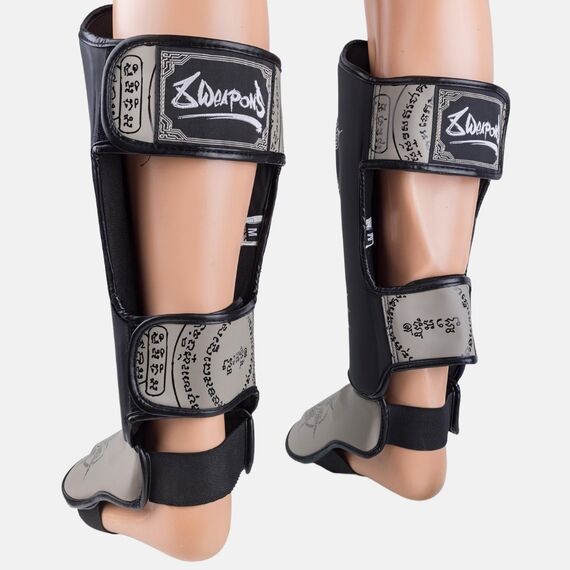 Protège-tibias 8 WEAPONS 8 Ways Yant – Noir/Sable – S, Taille: S, Couleur: Noir, 7 image