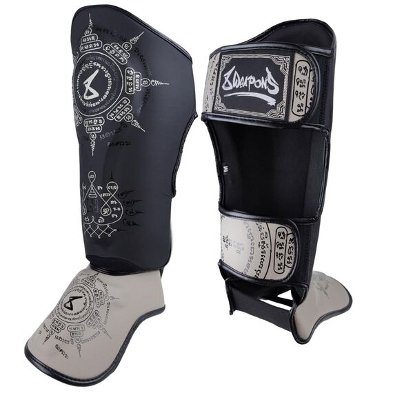 Protège-tibias 8 WEAPONS 8 Ways Yant – Noir/Sable – XL, Taille: XL, Couleur: Noir, 4 image