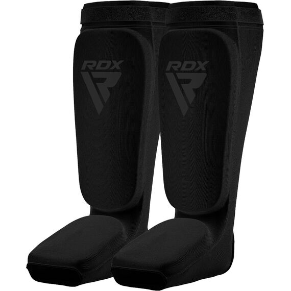 Shin Guards RDX – Black/Black – S, Size: S, Colour: Schwarz