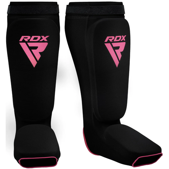 Shin Guards RDX – Black/Pink – L, Size: L, Colour: Schwarz