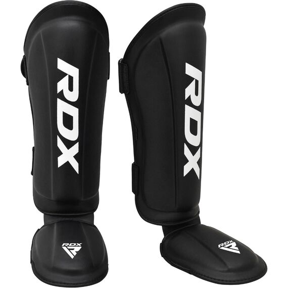 Shin Guards RDX T1 – Black/White – L, Colour: Schwarz, Size: L