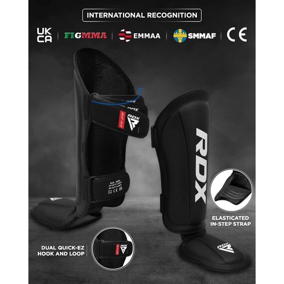 Shin Guards RDX T1 – Black/White – M, Colour: Schwarz, Size: M, 7 image