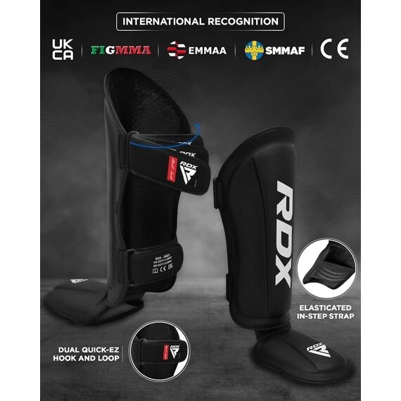 Shin Guards RDX T1 – Black/White – XL, Colour: Schwarz, Size: XL, 7 image