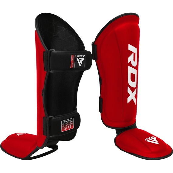 Shin Guards RDX T1 – Red/White – S, Size: S, Colour: Rot, 3 image