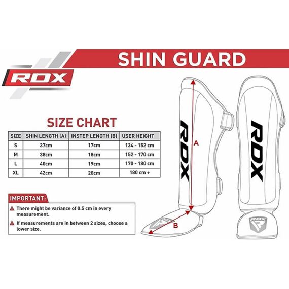 Shin Guards RDX T1 – Blue/White – M, Size: M, Colour: Blue, 5 image