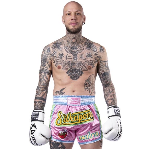 8 WEAPONS Muay Thai Shorts - Yummy Pink, Size: S, Colour: Pink, 5 image