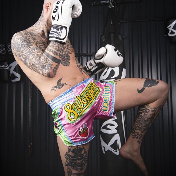 8 WEAPONS Muay Thai Shorts - Yummy Pink, Size: S, Colour: Pink, 9 image