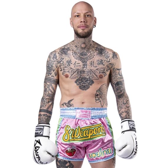 8 WEAPONS Muay Thai Shorts - Yummy Pink, Size: 2XL, Colour: Pink, 7 image