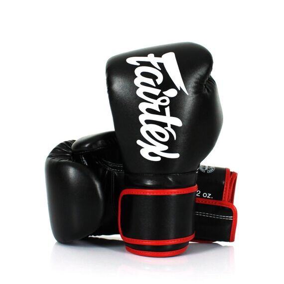 Boxhandschuhe Fairtex BGV14 – Microfaser – Schwarz/Rot – 10 oz