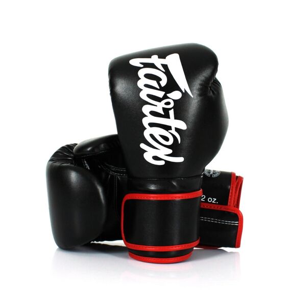Guantoni da boxe Fairtex BGV14 – Microfibra – Nero/Rosso – 18 oz